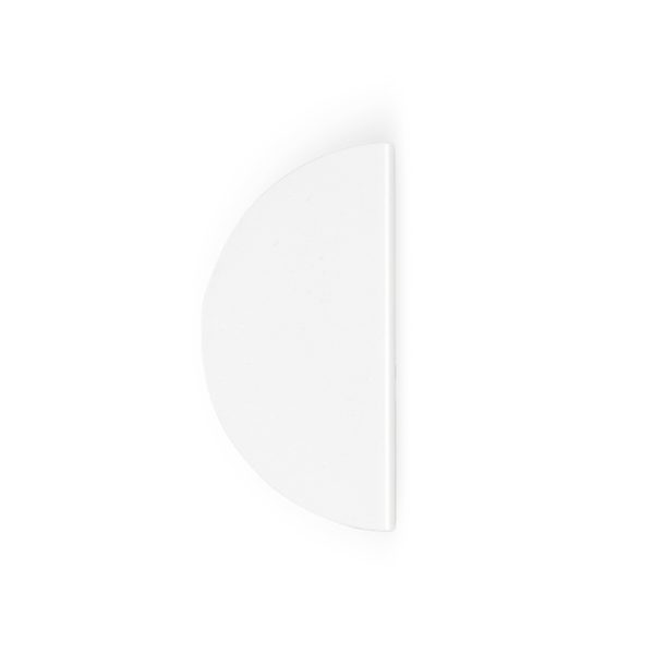 MOMO SOLA HALF ROUND LIP PULL - 120MM - WHITE - Avoca Architechtural