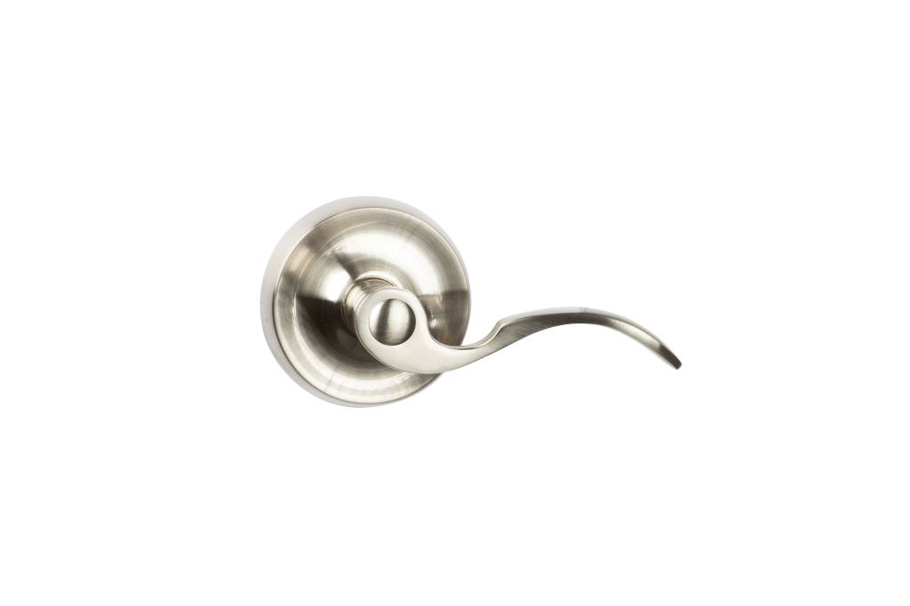 N2LOK Flutto Passage set in Satin Nickle Finish Avoca Architechtural