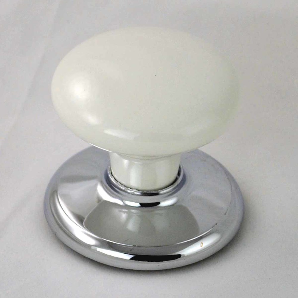 Nidus Passage Set White/Chrome Height incl BP 64mm Knob Dia. 57mmBackplate dia. 62mm