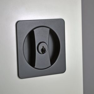 Nidus Sliding cavity door square backplate entrance set incl. end pull matte black Visual pack