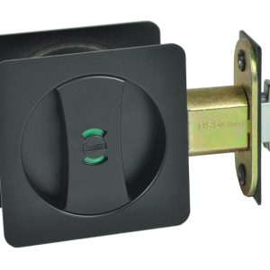 Nidus Sliding cavity door square backplate privacy set incl. end pull matte black Visual pack