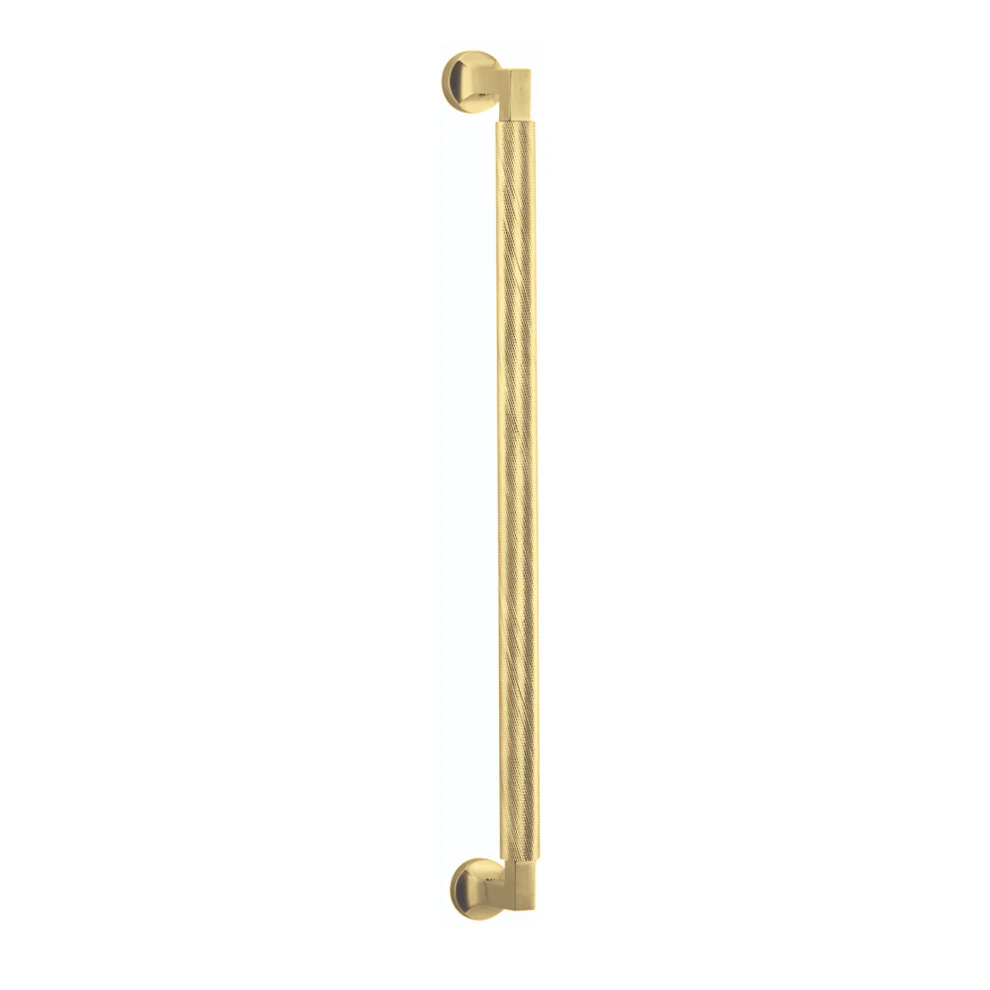 Iver Pull Handle Brunswick Knurled Brushed Gold PVD L635xW22xP63mm BP35mm CTC600mm