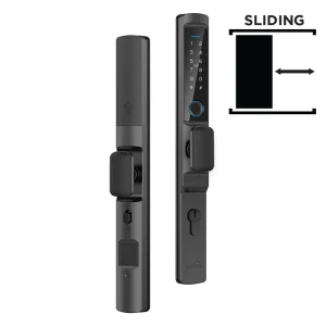 LOCKTON 'E-Series' SMART DOOR LOCK (Euro Narrow Leverset) 'KIT '(Sliding Door) *Matte Black*