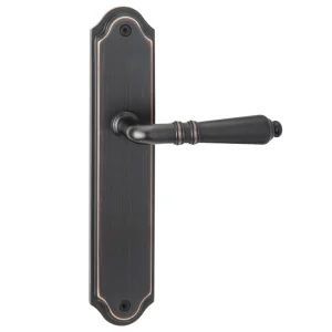 Dora Keyed Entry Classic Round Long Plate in Venetian Bronze