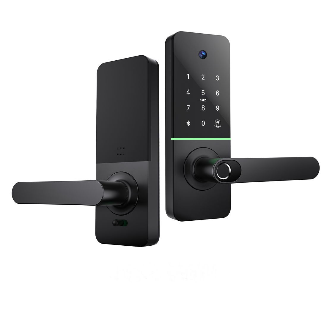 Smart lock H92B (Finger print,Passcode,IC card,APP,Key) Built in Wifi-Black (Camera