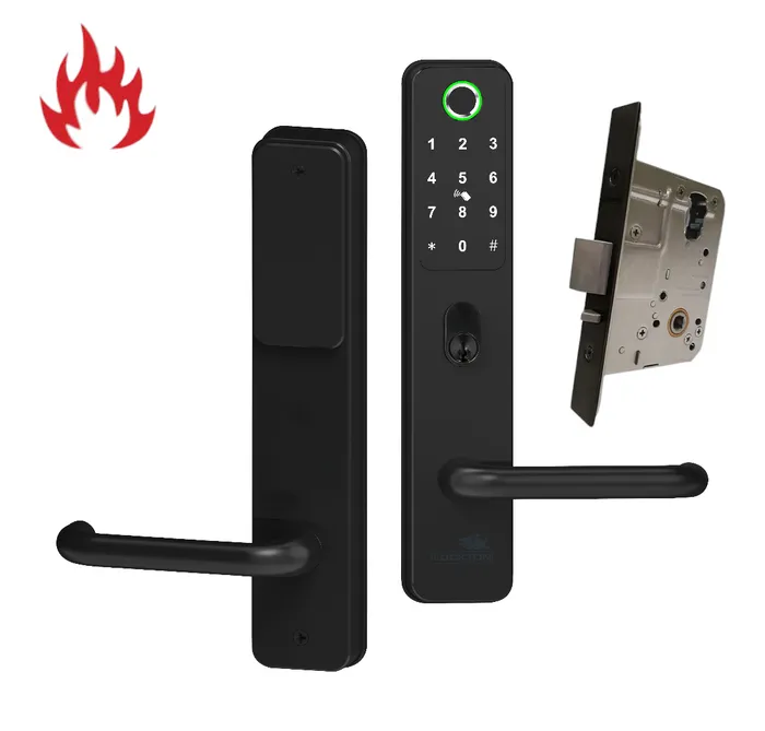 LOCKTON 'E-Series' CADELL52™ Commercial & Domestic Electronic Lever Lock KIT *BLACK* - Incl. 60mm Mortice Lock (Art. SG-ML60)