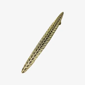 UPTOWN PULL HANDLE Leaf  (SINGLE) Entrance L400mm X W40mm in Antique Brass Matt