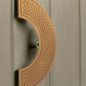 UPTOWN PULL HANDLE Olive Entrance (SINGLE)  L300mm X W150mm in Rose Gold Matt
