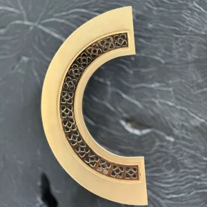 UPTOWN PULL HANDLE Oro Entrance (SINGLE)  L200mm X W100mm in Gold Dual Shade