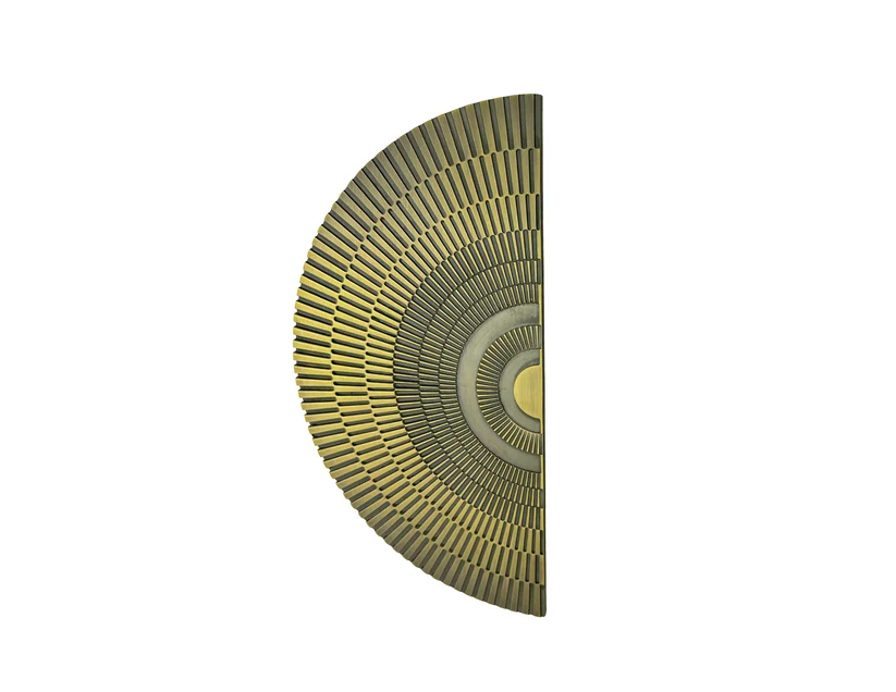 UPTOWN PULL HANDLE Sunflower Entrance (SINGLE) L300mm X W150mm in Antique Brass Matt